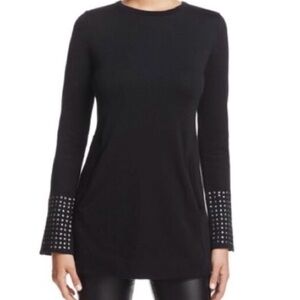 Nic+Zoe Women’s Studded Cuff Black Tunic Top MSRP $168 Size: Medium